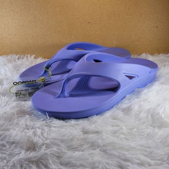Oofos OOriginal Unisex Purple Haze Flip Flops- Size M14/W16- NWT - Picture 1 of 8